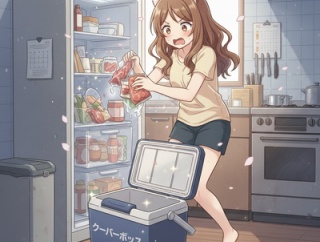 【悲報】冷蔵庫が逝きそうで食材が大ピンチ！クーラーボックスの大事さを知る