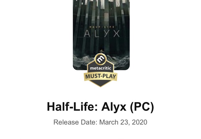 『Half-Life:Alyx』メタスコア92点の高評価。 VRゲームの頂点に立つ