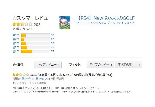 【Newみんなのゴルフ】酷評の嵐、課金を無くせば高評価なのに何故しないのか【レビュー感想まとめ】