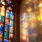 ステンドグラスのある風景を置いておきます