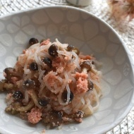 つくれぽいただきました〜あと一品にも！お弁当にも！しらたきとしめじの明太子炒め