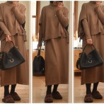 【50代主婦もOK】体型カバーできるニットワンピースが優秀！細見え＆楽ちんで色違いが欲しい♬(PR含）