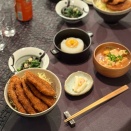 ソースカツ丼定食の夜ごはん