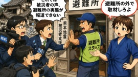【熊本地震】マスゴミ「八代市の避難所内の撮影が全てNG。被災者の声、避難所の実態が報道できない」 ネット「避難所の外で取材しろよ」