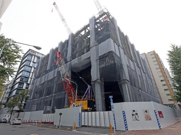 地上17階、高さ81m「(仮称)野村不動産日本橋本町ビル計画」の建設状況！日本橋の超高層ビル群の東端（2024.10.12）