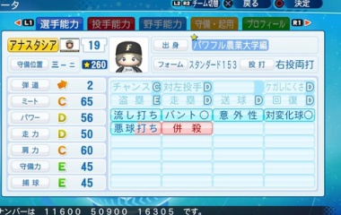 『アナスタシア　パワプロ2020版』の画像