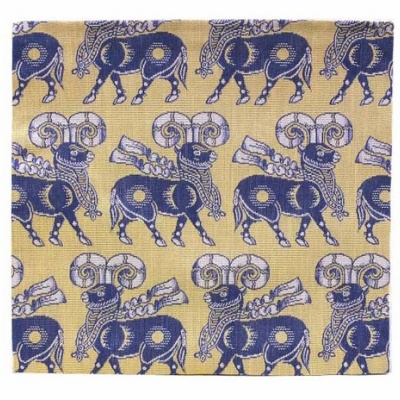 創業120年記念展 展示品 「花樹対鹿文錦（かじゅたいろくもんにしき