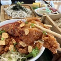 北斗市七重浜7丁目 七重浜のとや その7 からあげにんにく醤油丼(Aセット)1,680円 寿司そばセット1,330円