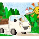 秋雲の下の軽トラ､リッキー号