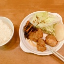 買ってきた鶏のからあげで適当晩ごはん