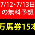 競馬予想無料公開サイト～7/12・7/13(2025)検証