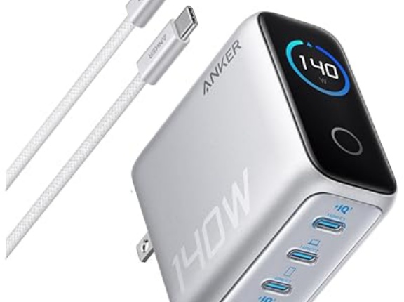 【実質7,703円】Anker Charger (140W, 4 Ports) with USB-C & USB-C ケーブルが数量限定クーポン特価。さらに33％ポイント還元