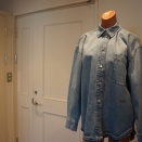 MSGM（エムエスジーエム）ストーンウォッシュ加工デニムシャツ