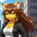 人型の猫のイラスト（２）