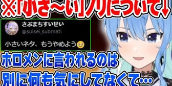 【ホロライブ】「小さい」ノリを今後やめて欲しい話をするすいちゃん