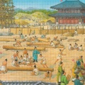 中学校歴史教科書タイムトラベル　奈良時代の国分寺建設と官道のイラストから情報を読みとる　
