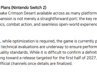 Switch2版「紅の砂漠」、2027年前半発売予定