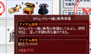 カウェンナと一緒に乗馬準備、だまし絵みたいｗ