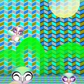 シンプルな背景とフクロウ