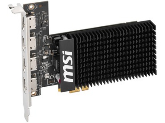 4画面同時出力対応のファンレスグラフィックカード、MSI「GT 710 2GD3H 4HDMI」が発売