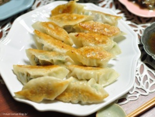 久しぶりに手作り餃子で晩ごはん