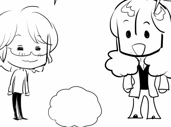 【THEALFEE】『デカすぎて全然入らないアルフィー高見沢さん★道に坂崎さん似のモフモフが落ちているぞ！」アルフィー漫画イラストマンガ