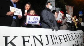 【イスラム国】「後藤健二さんの即時解放を求めるため集まりました」 首相官邸前で徹夜デモ