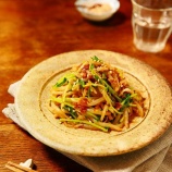 『ハウスおろし生しょうがでお手軽♪電子レンジとキッチンバサミのみで約３分の簡単時短調理！！包丁やまな板不要☆家計の味方のもやしと豆苗のしょうがおかかじょうゆ和え　【レシピ172』の画像