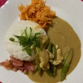 休肝日のカレープレート：インゲンのカレー✨🍛✨