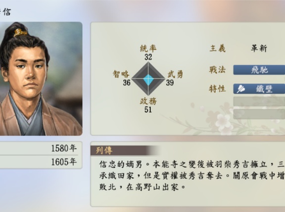 ワイ織田秀信　西軍に付くことを決意