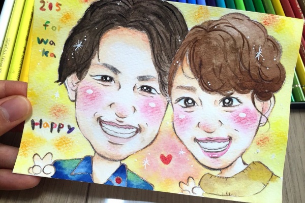 安く描きます 誕生日プレゼントに似顔絵を オーダーメイド似顔絵 はち個人ブログ 2015年11月