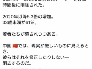 【悲報】中国さん　4750万人がホームレス