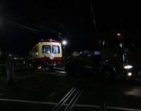 『元東急電鉄デハ5015の外観が復元整備され総合車両製作所でお披露目』の画像