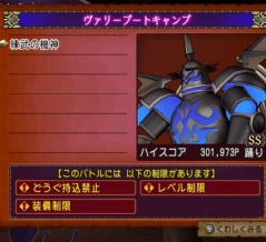 今週のヴァリーブートキャンプ　練武の機神　踊り子　どうぐ使い　RANKSS