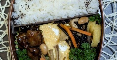 いただいたお惣菜、深みが違うなあ～夫のお弁当265