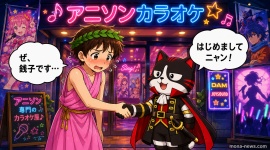 【生成AI漫画】新ヒロイン「銭子」追加記念、カラオケ懇親パーティー