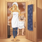 サウナ来たらオッサンがドアにタオル挟んでて草