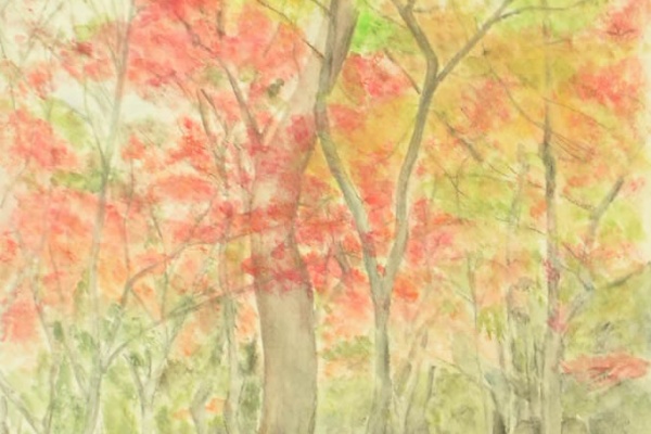 水彩色鉛筆スケッチの部屋 05 水彩色鉛筆画 風景