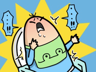 ０歳、熱いものを食べた時の兄弟の違い