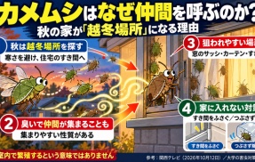 【悲報】「キモっ！」「恐怖」「だめー！」「くさっ」カメムシが各地で増加中！放置すると仲間を呼び寄せ、家が“越冬場所”になる恐れも