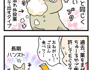 グリさんとお薬の戦い。知恵比べ。