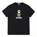 遊び心のあるファッション：Chanelのカートゥーンデザインの黒いTシャツ