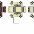 ペーパークラフト　トヨタ・パッソ　初代　後期型