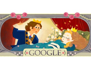 Googleトップページのロゴが「シャルル・ペロー 生誕 388 周年」バージョンになっています。