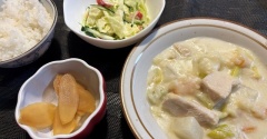 コツコツ毎日リハビリ～＆大根トマト白菜のクリーム煮