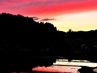 ふる里の夕景色
