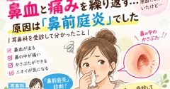 【鼻の中のかさぶた】鼻血と痛みを繰り返す…原因は「鼻前庭炎」でした｜耳鼻科を受診して分かったこと