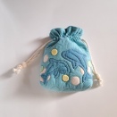 ナイアの巾着　ブルー