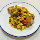 鶏もものマヨカレーキムチネギだれ