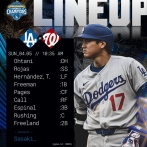 今日のドジャース、めっちゃ控えみたいなスタメン